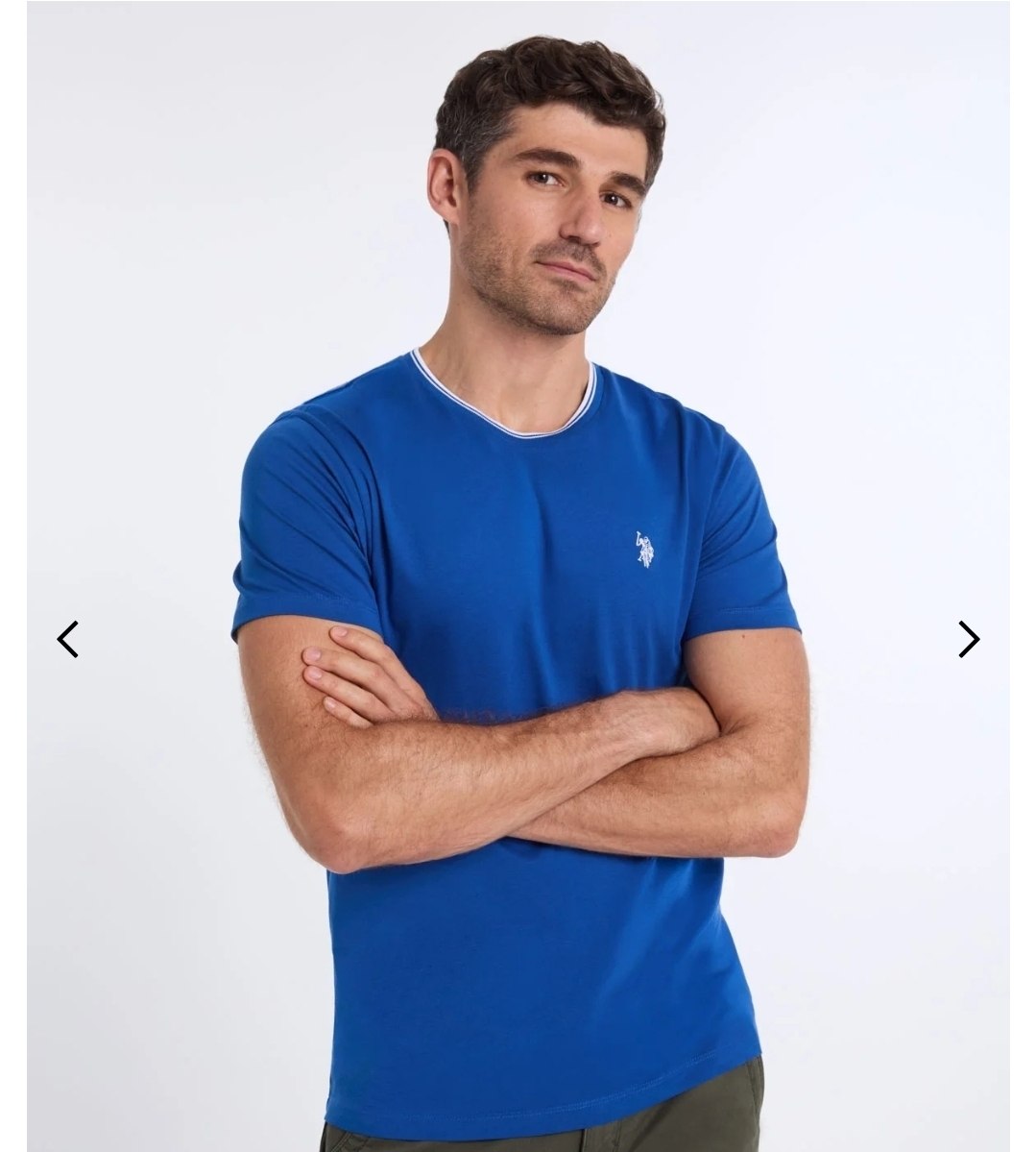 TIPPED CREW NECK COLLAR T-SHIRT