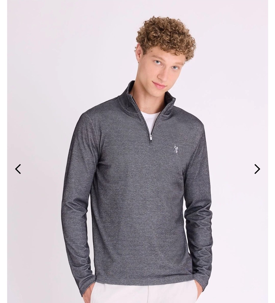 1/4 ZIP INTERLOCK PIQUE PULLOVER