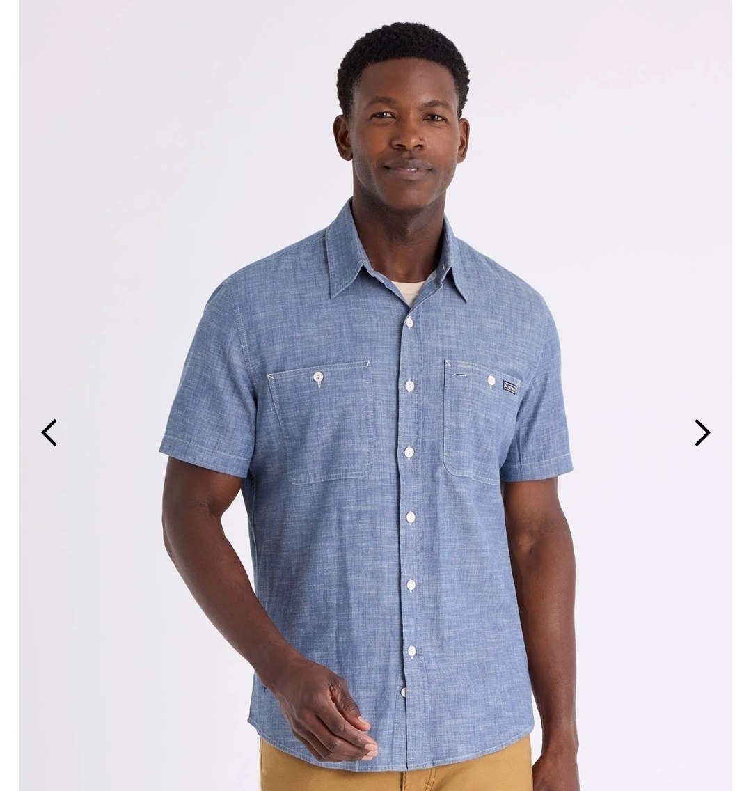 SHORT SLEEVE DOUBLE POCKET SLUB TWILL SHIRT