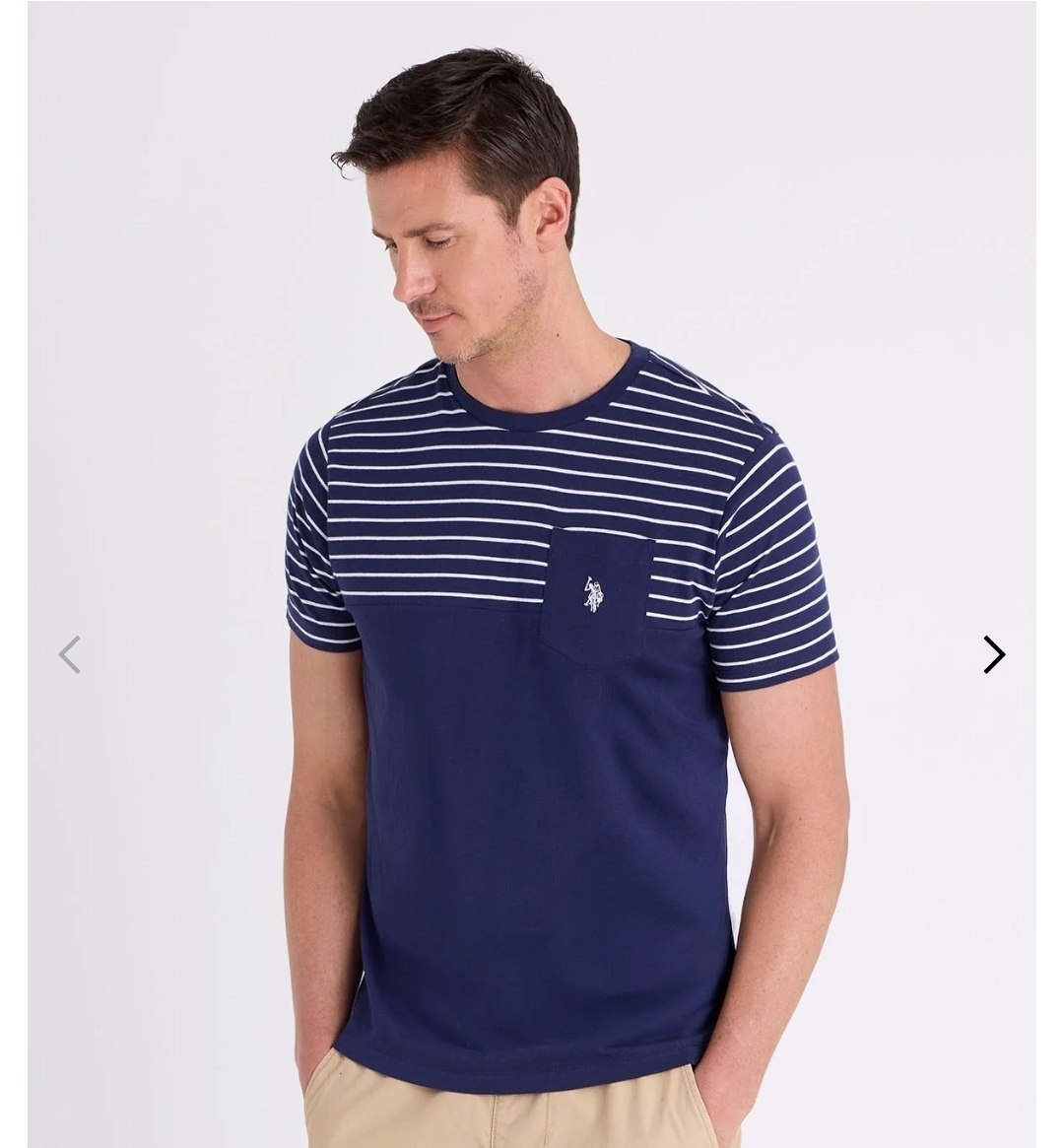 STRIPE COLORBLOCK T-SHIRT WITH CHEST POCKET