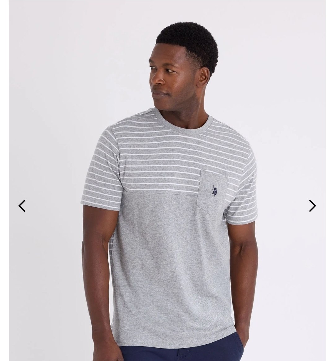 STRIPE COLORBLOCK T-SHIRT WITH CHEST POCKET