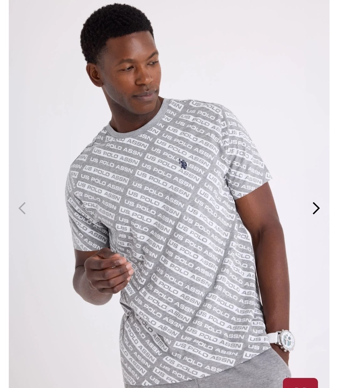ALLOVER DIAGONAL WORDMARK PRINT JERSEY T-SHIRT