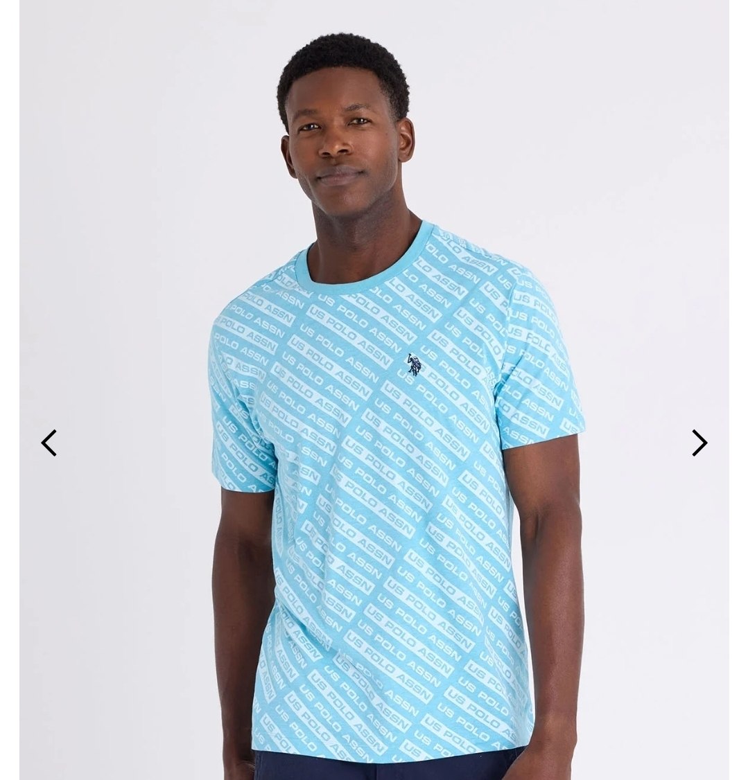 ALLOVER DIAGONAL WORDMARK PRINT JERSEY T-SHIRT