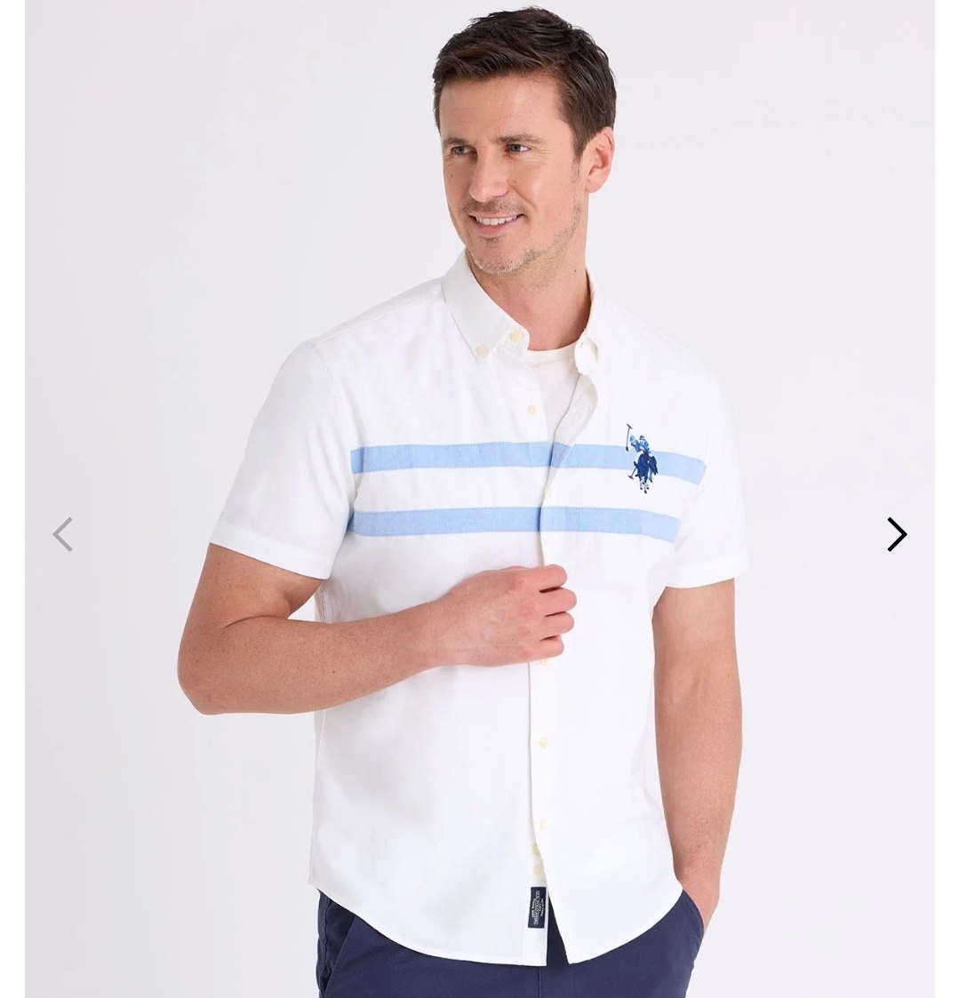 SHORT SLEEVE CHEST STRIPE MULTITONAL LOGO SHIRT