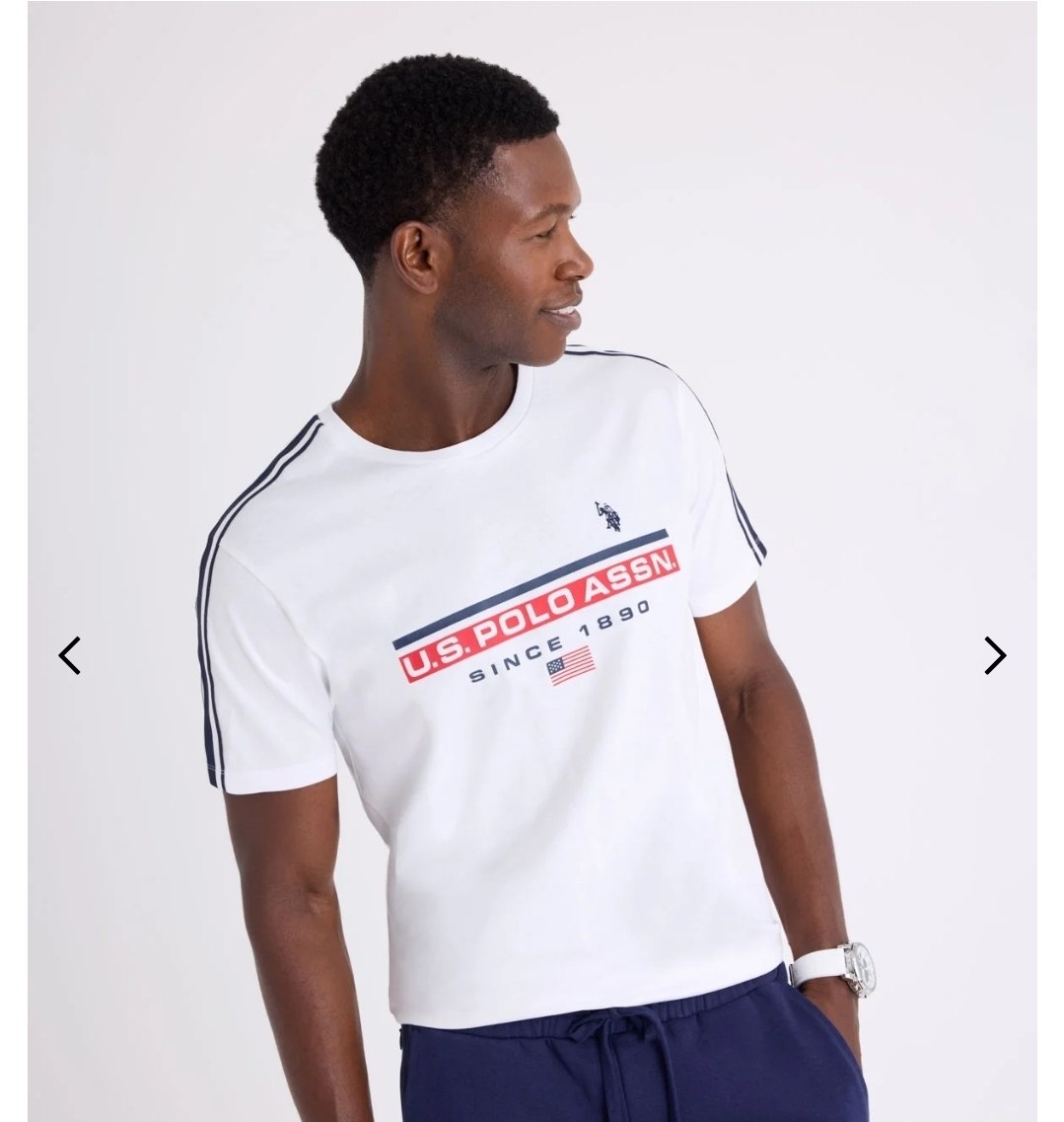 SHOULDER TRICOT TAPE JERSEY GRAPHIC T-SHIRT