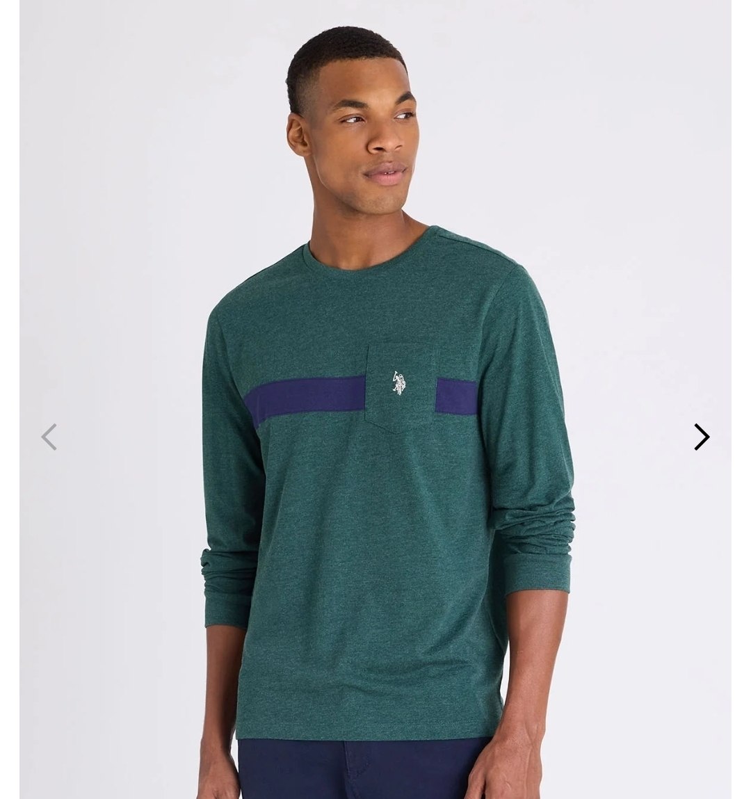 LONG SLEEVE CHEST STRIPE POCKET T-SHIRT