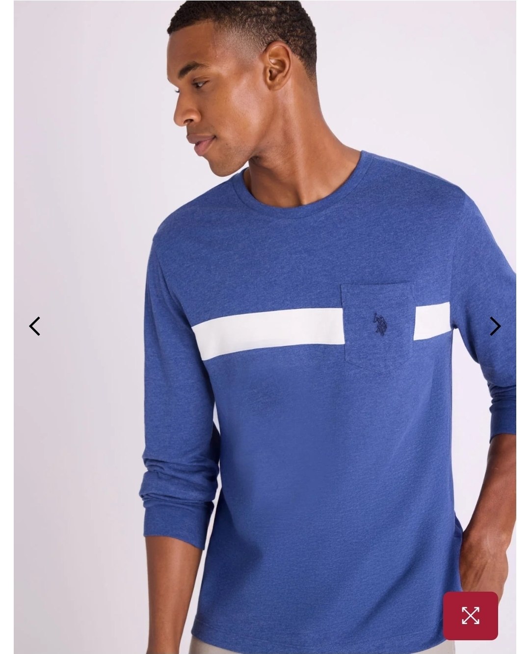 LONG SLEEVE CHEST STRIPE POCKET T-SHIRT