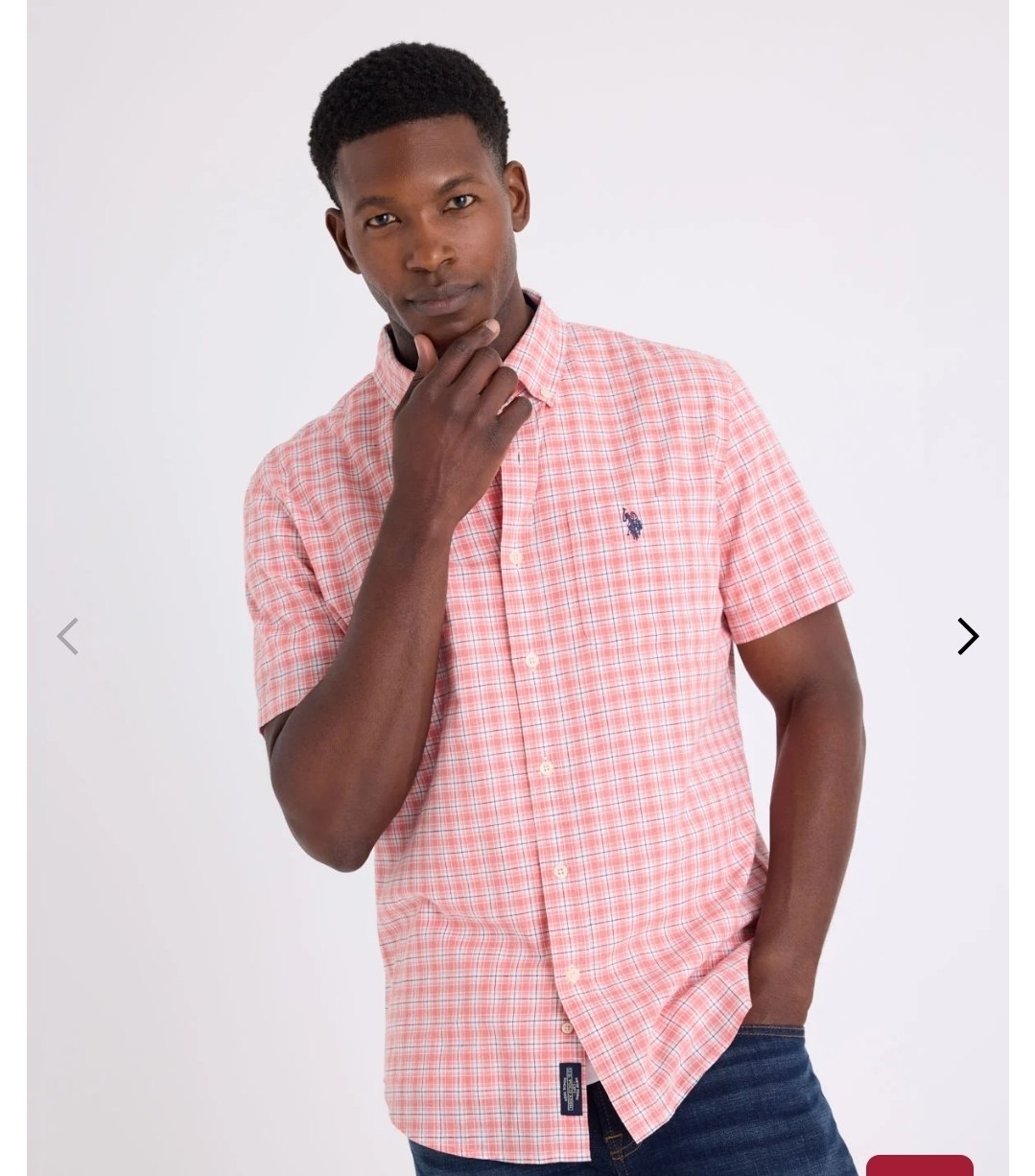 SHORT SLEEVE PLAID SLUB POPLIN HEATHER SHIRT