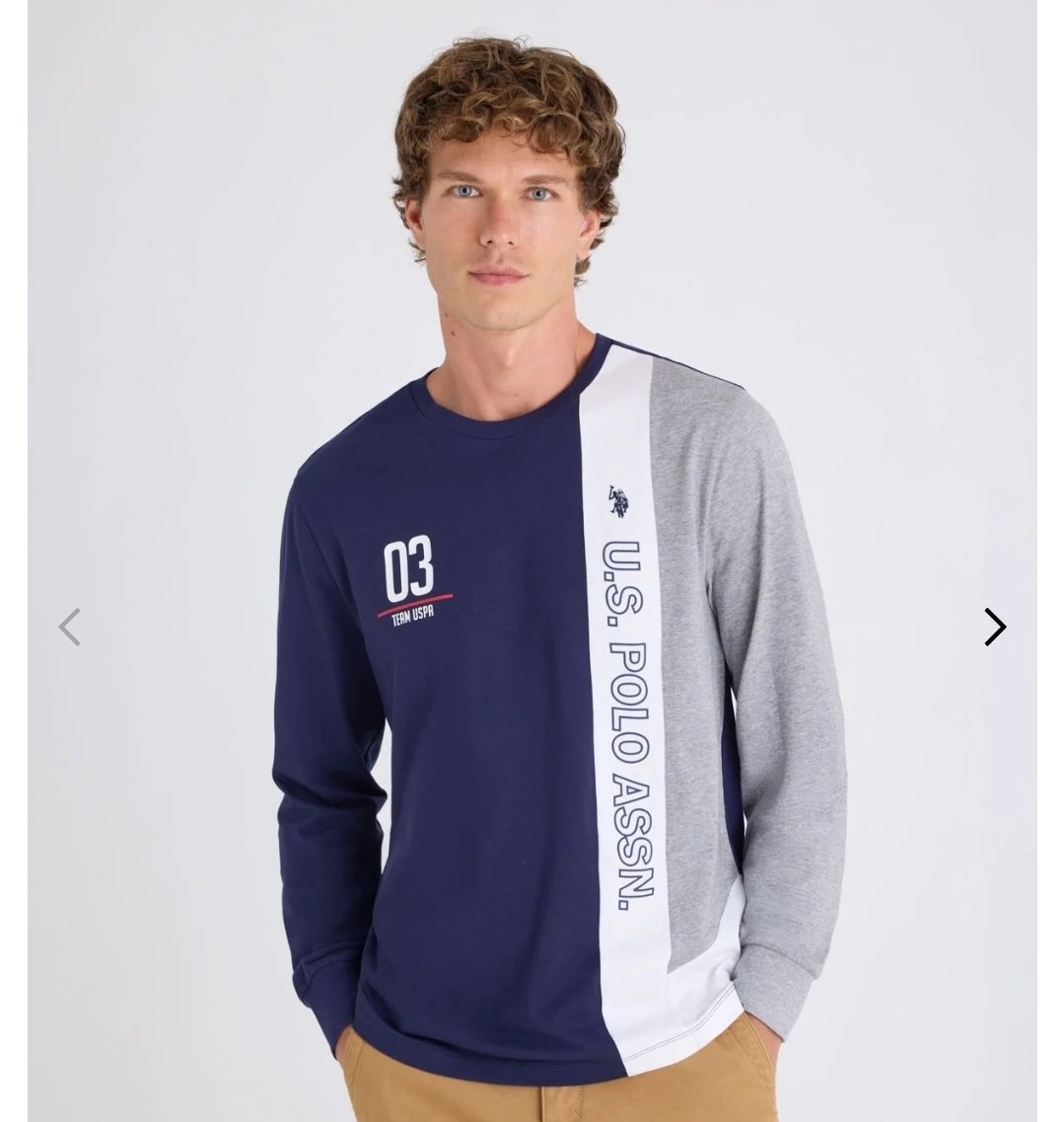 COLORBLOCK VERTICAL WORDMARK LONG SLEEVE T-SHIRT