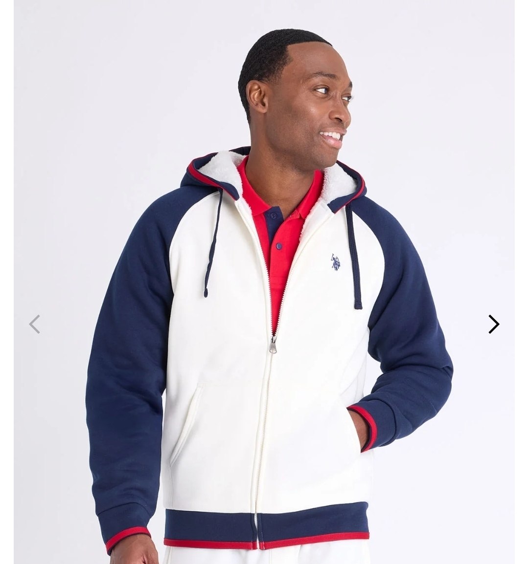 RAGLAN HOODED FLEECE SHERPA JACKET