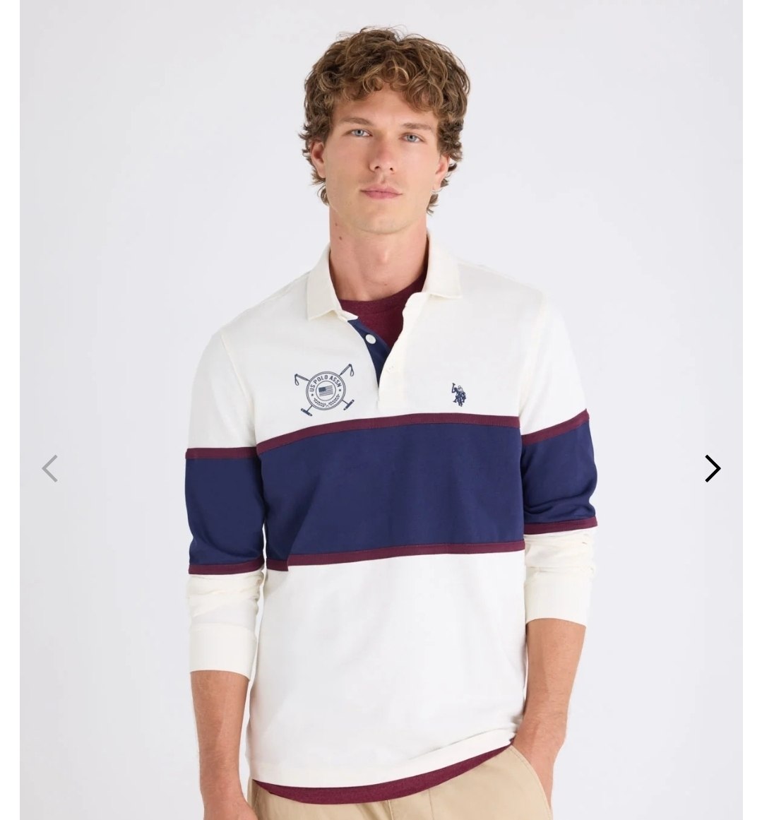 COLORBLOCK LONG SLEEVE JERSEY RUGBY POLO SHIRT