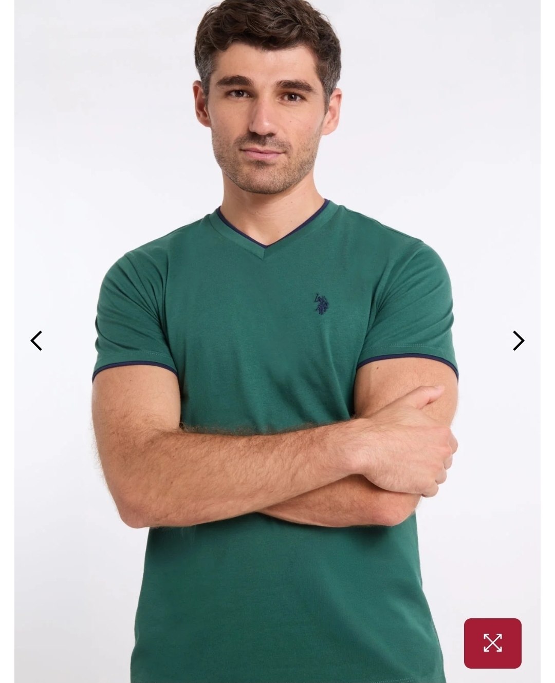 DOUBLE V-NECK T-SHIRT