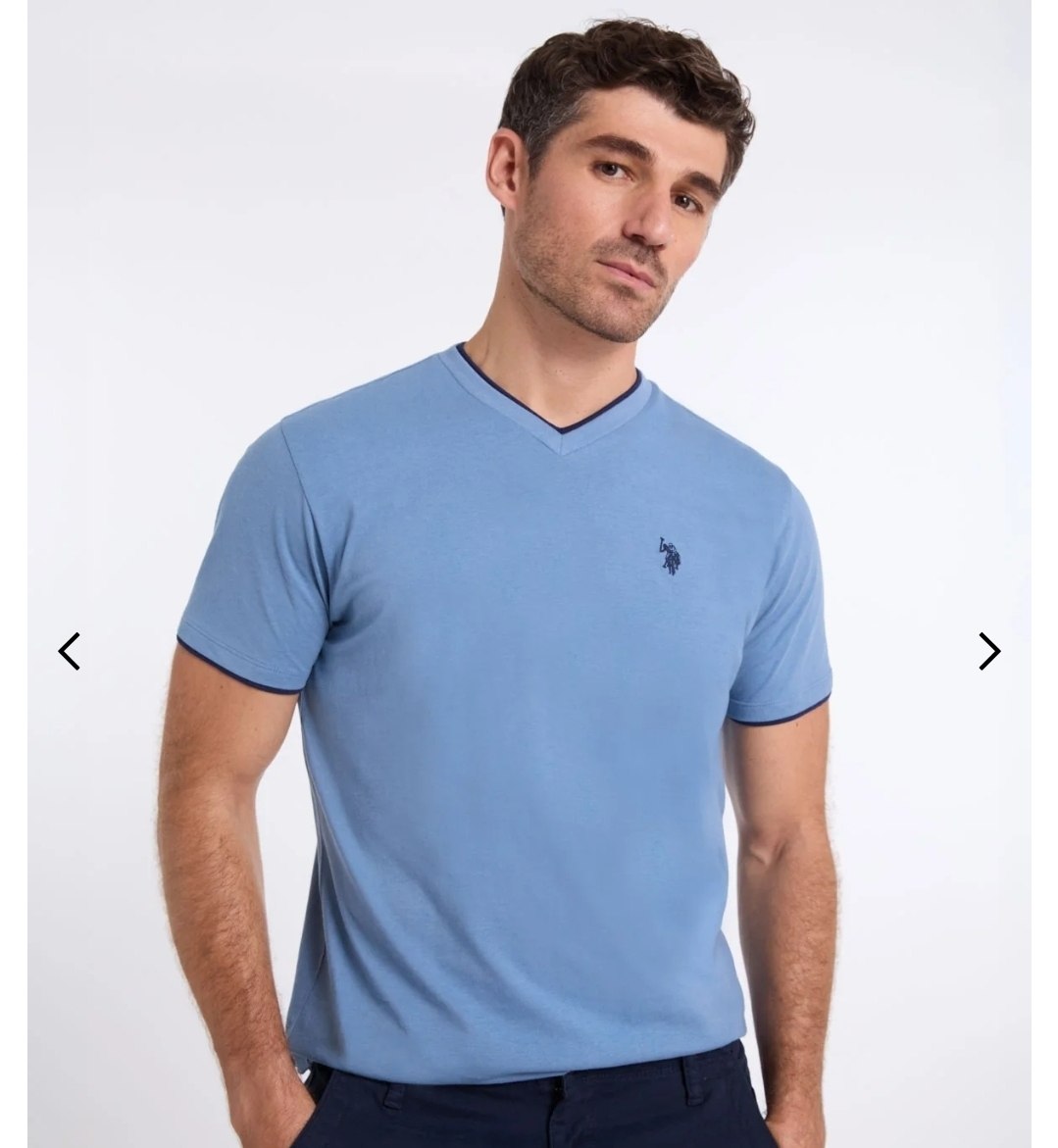 DOUBLE V-NECK T-SHIRT