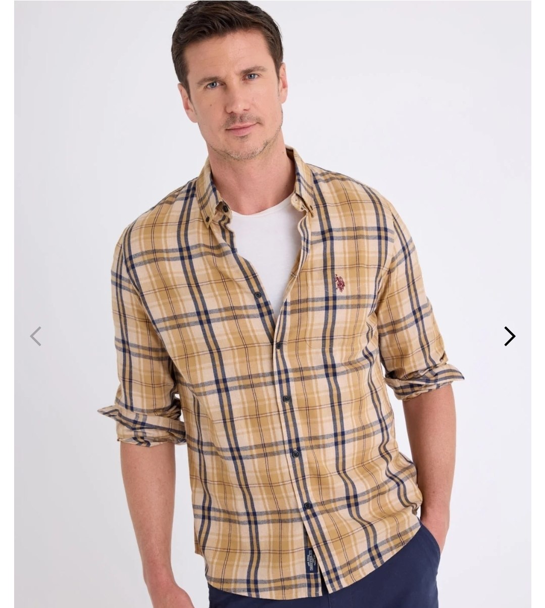 LONG SLEEVE PEACHED TWILL PLAID SHIRT