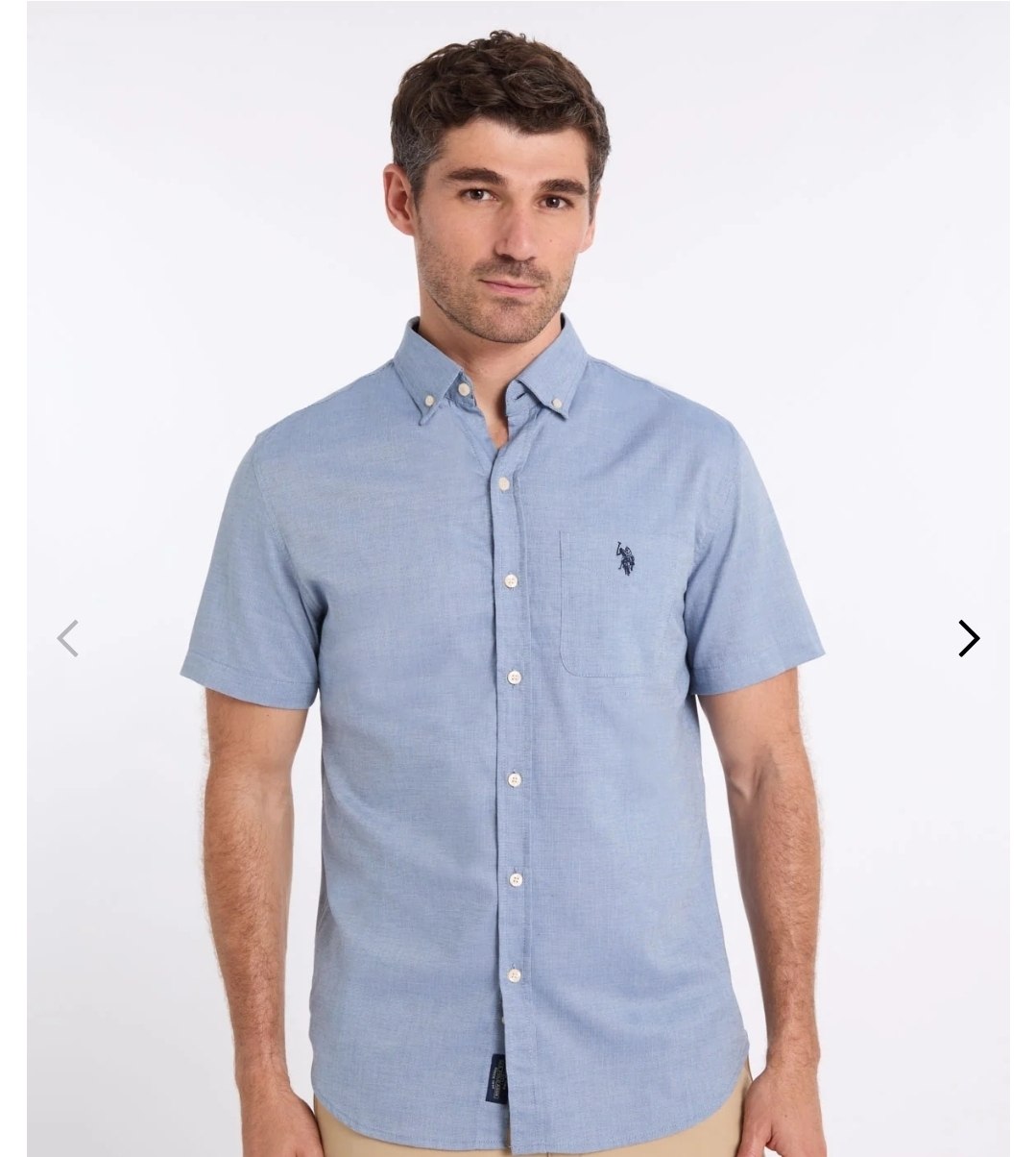 SHORT SLEEVE BASKET WEAVE SHIRT WITH POCKET