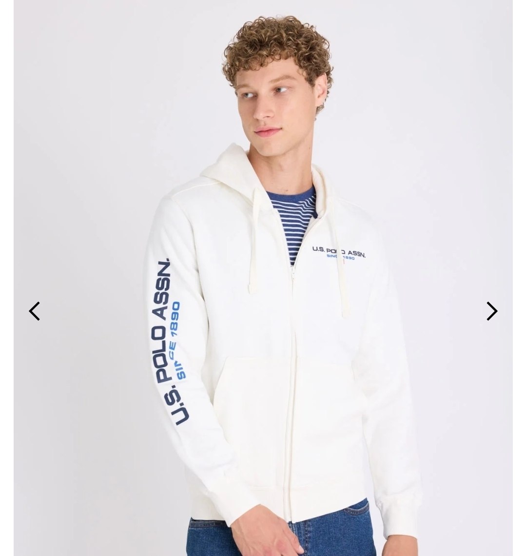 FULL ZIP FLEECE WORDMARK HOODIE