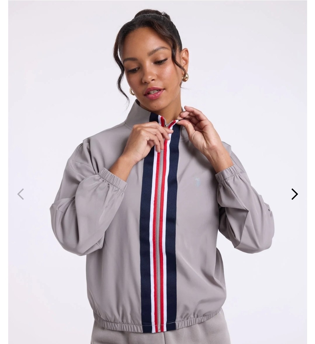 FULL ZIP STRIPE TRACK JACKET