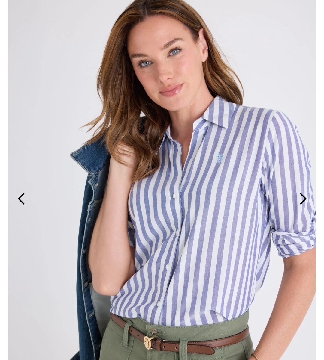 LONG SLEEVE Y-NECK STRIPED SHIRT