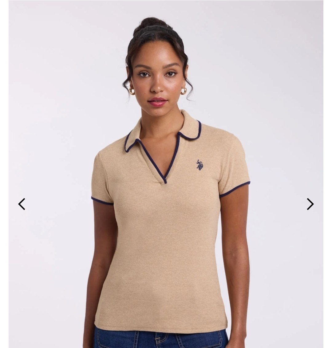 BINDING SPLIT NECK RIB POLO SHIRT