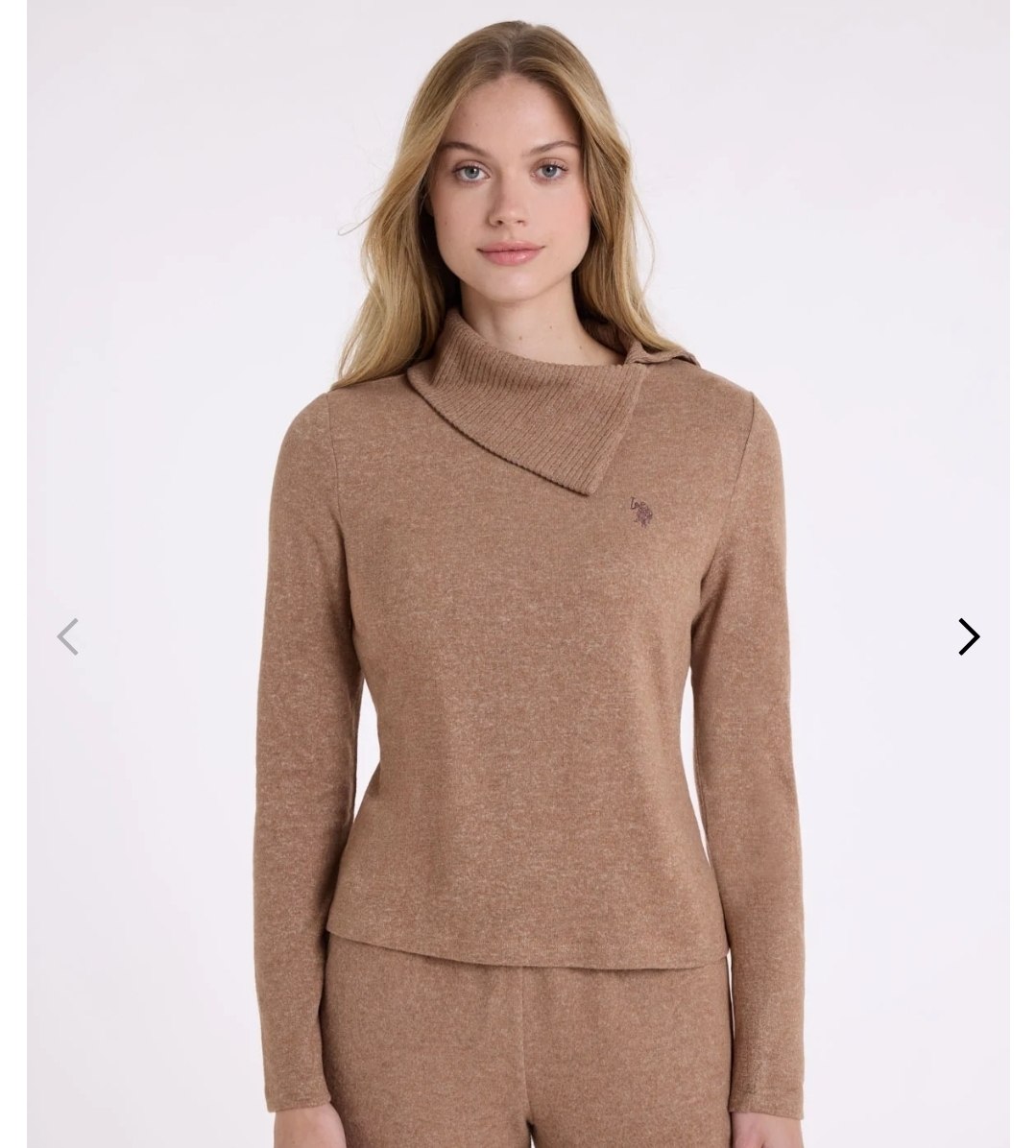 SHAWL COLLAR LONG SLEEVE HACCI TOP