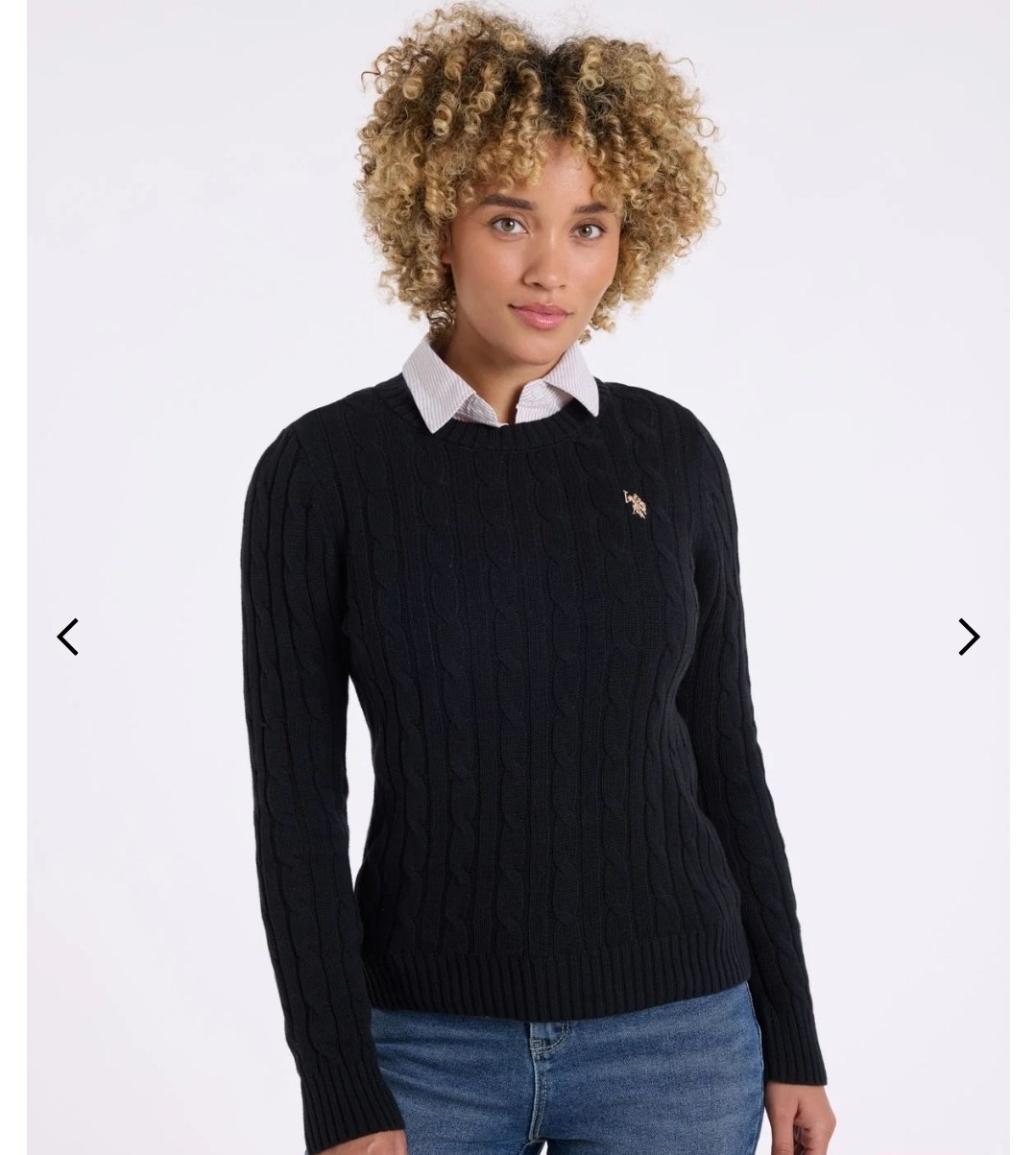CABLE CREW NECK SWEATER