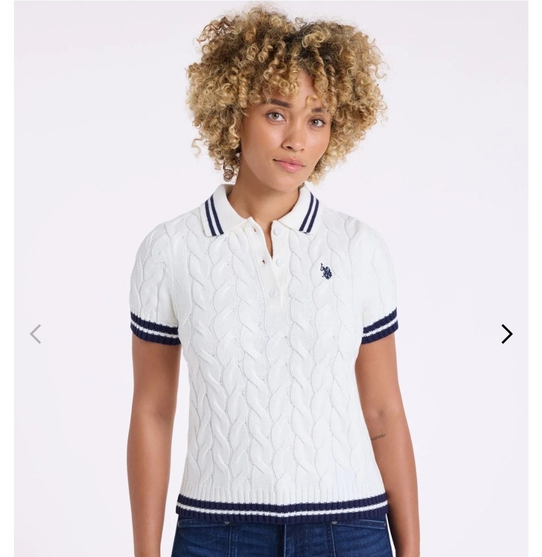 TIPPED HENLEY CABLE SWEATER POLO SHIRT