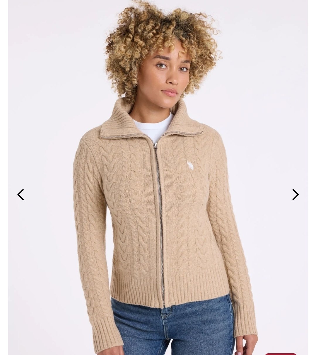 FULL ZIP NOVELTY CABLE CARDIGAN