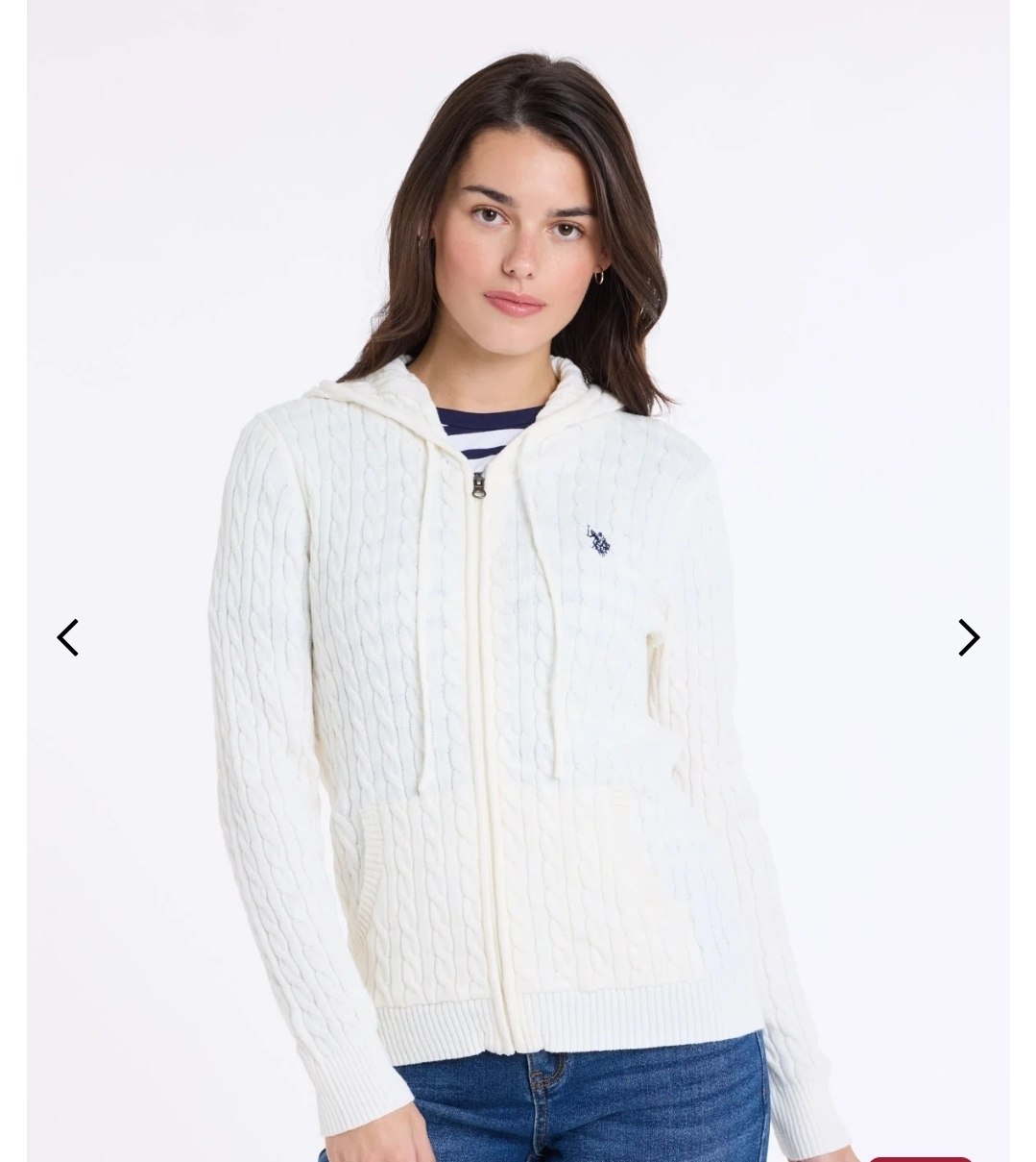 FULL ZIP CABLE SWEATER