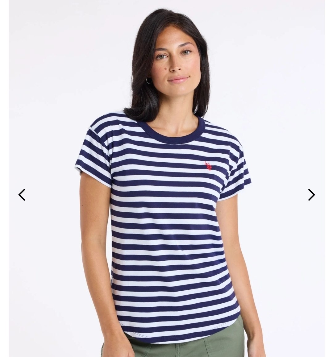 CONTRAST RINGER STRIPE CREW T-SHIRT