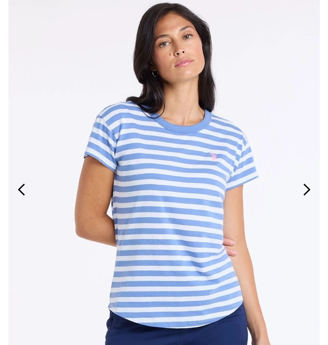 CONTRAST RINGER STRIPE CREW T-SHIRT