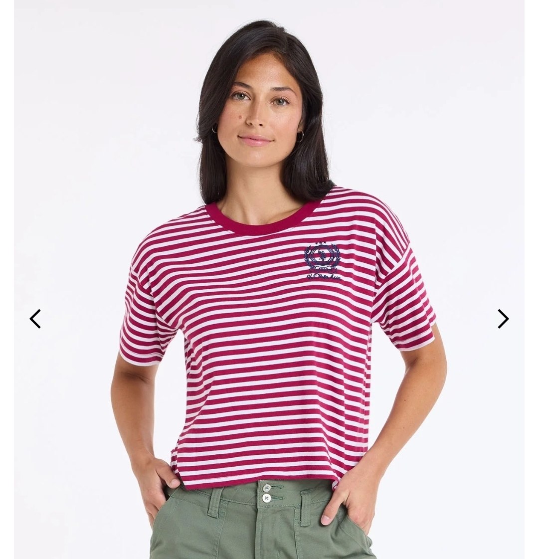 HORIZONTAL STRIPE EASY CREW NECK T-SHIRT