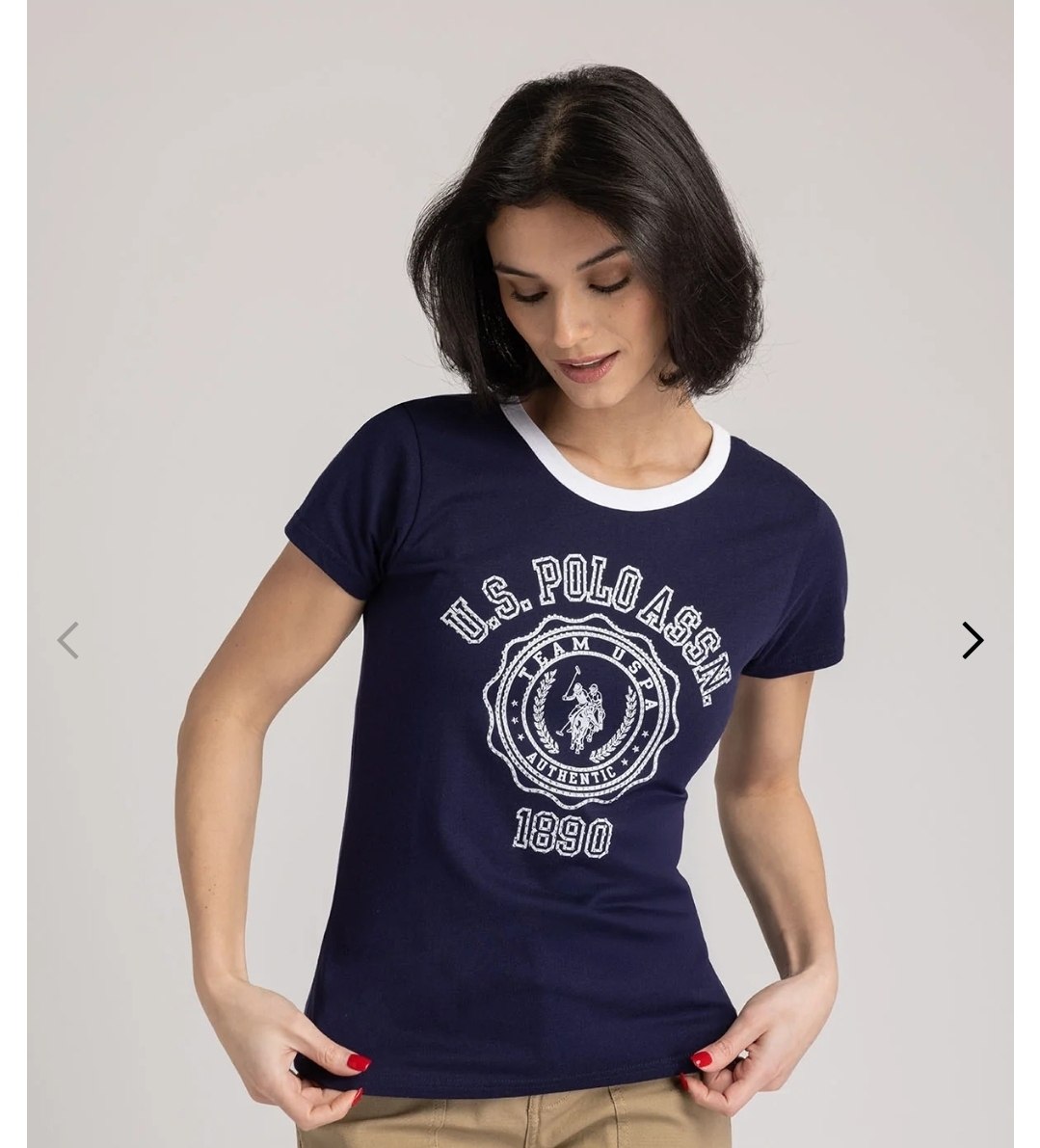 RHINESTONE CREST RINGER T-SHIRT
