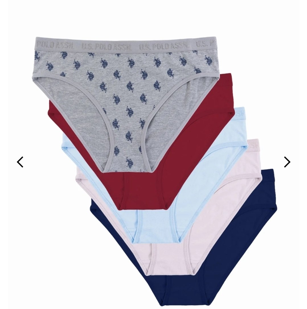 5PK COTTON SPAN HI CUT BIKINIS