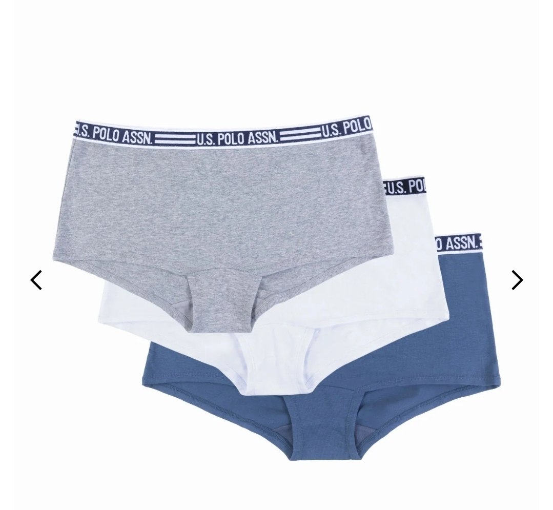 3PK COTTON SPAN WORDMARK BAND BOYSHORTS