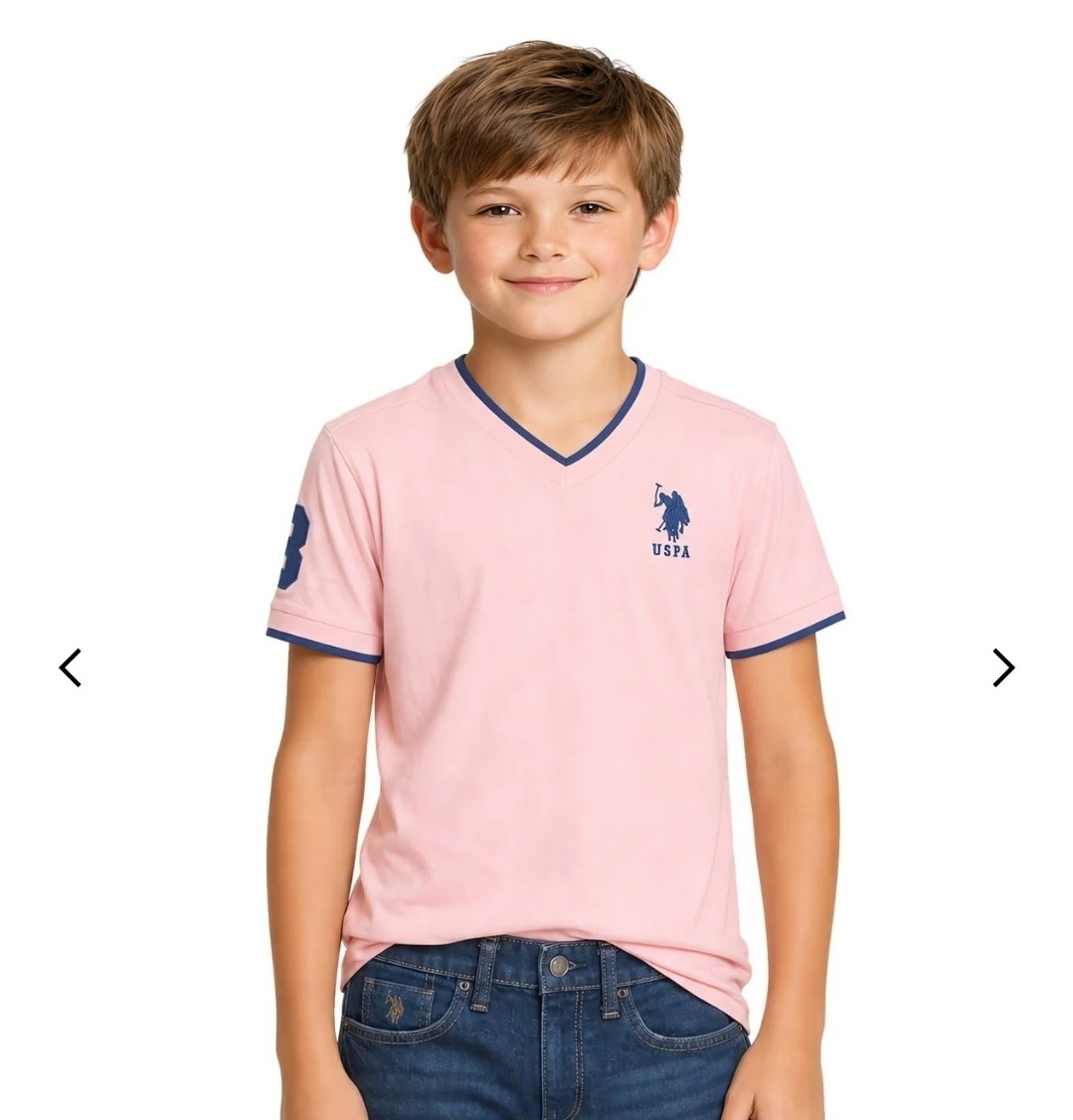 BOYS BASIC V-NECK T-SHIRT
