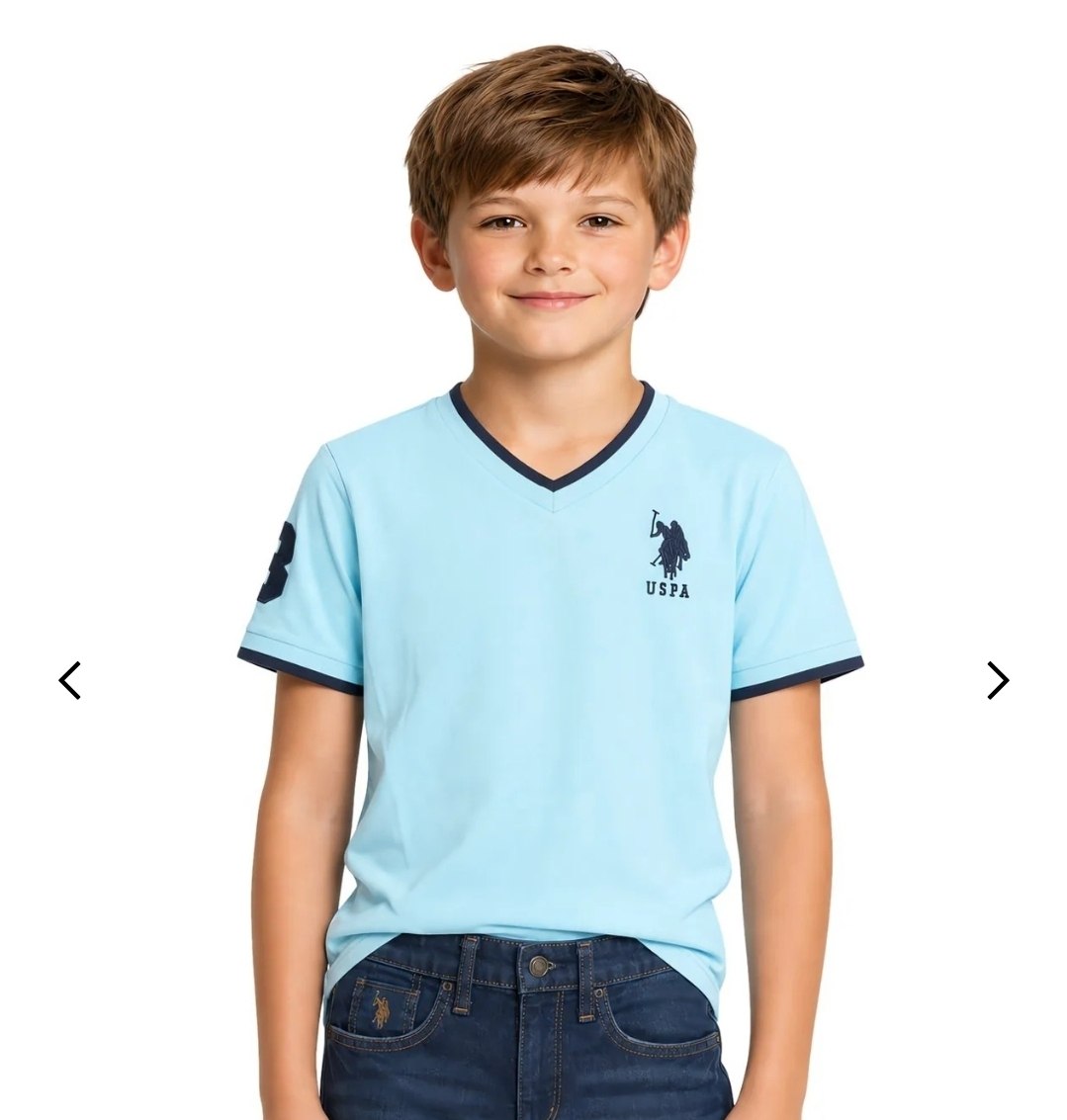 BOYS BASIC V-NECK T-SHIRT
