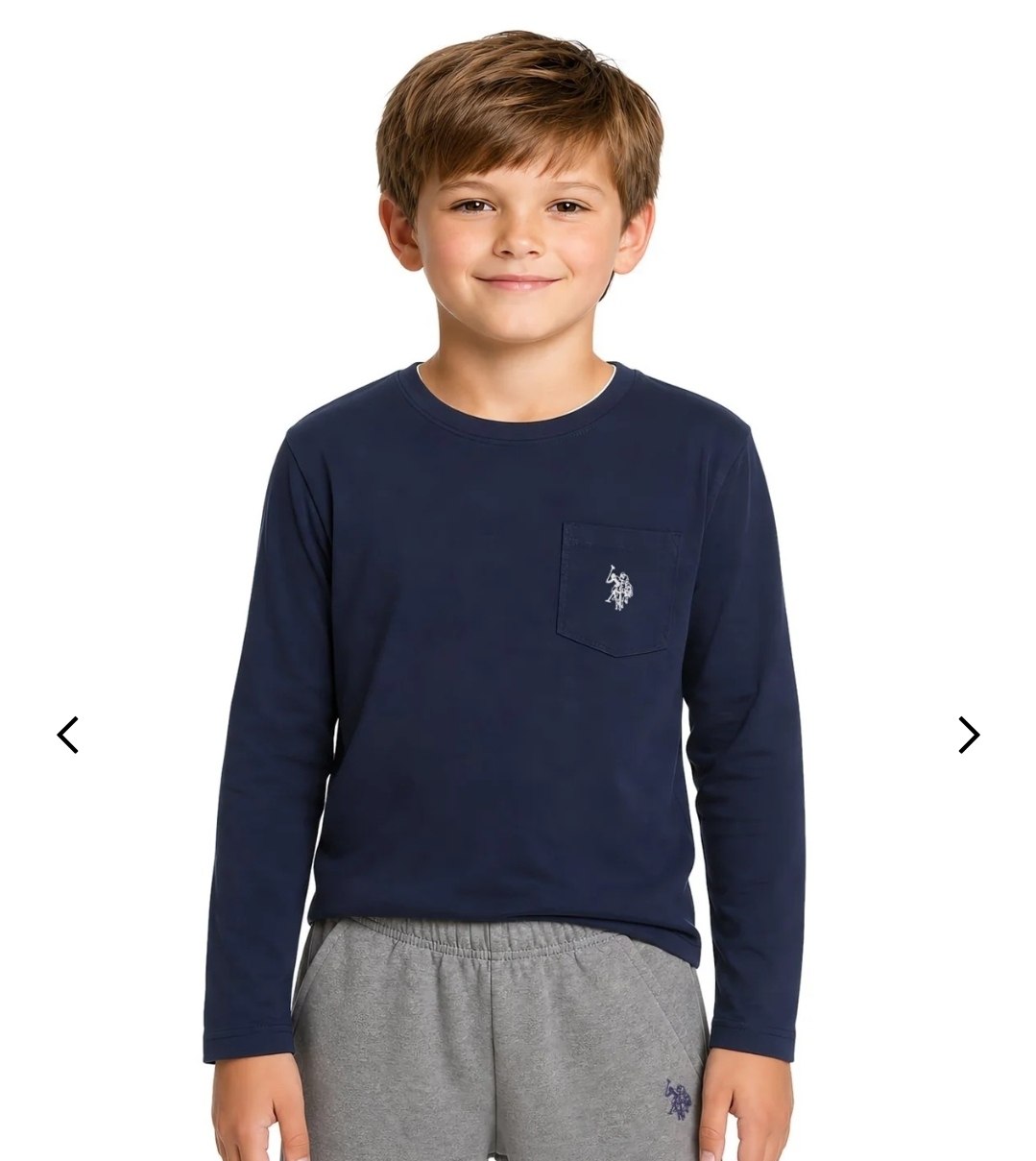 BOYS LONG SLEEVE CHEST POCKET T-SHIRT