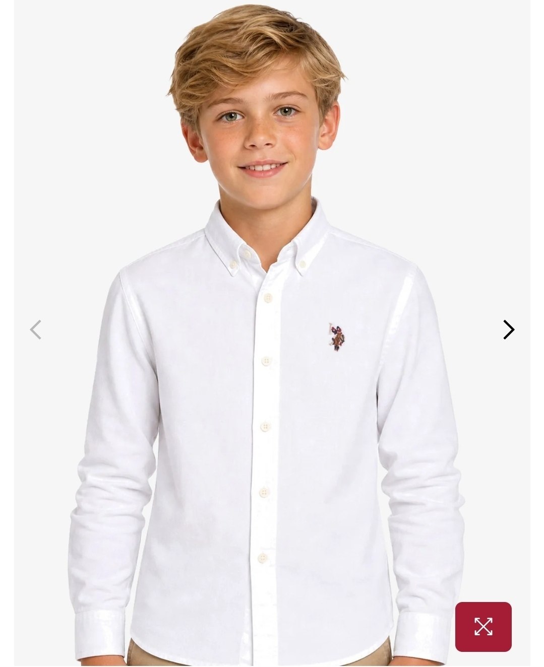 BOYS LONG SLEEVE OXFORD WOVEN SHIRT