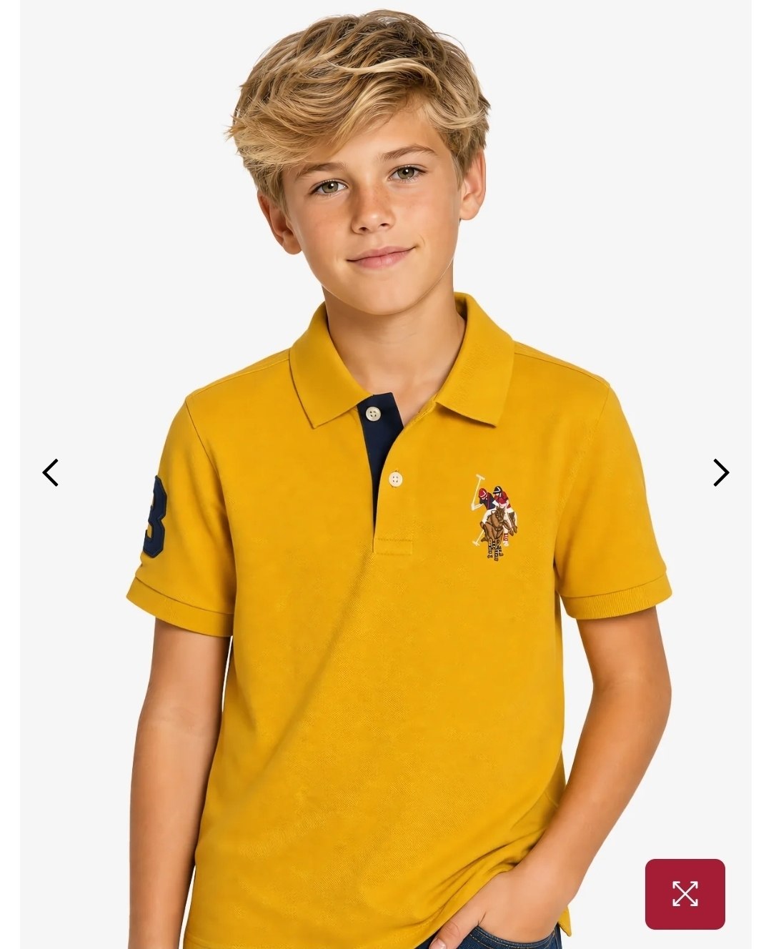 BOYS MULTI COLOR LOGO PIQUE POLO SHIRT