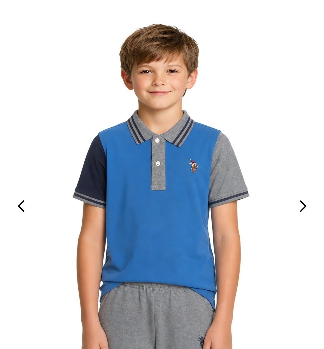 BOYS SLEEVE COLORBLOCK JERSEY POLO SHIRT
