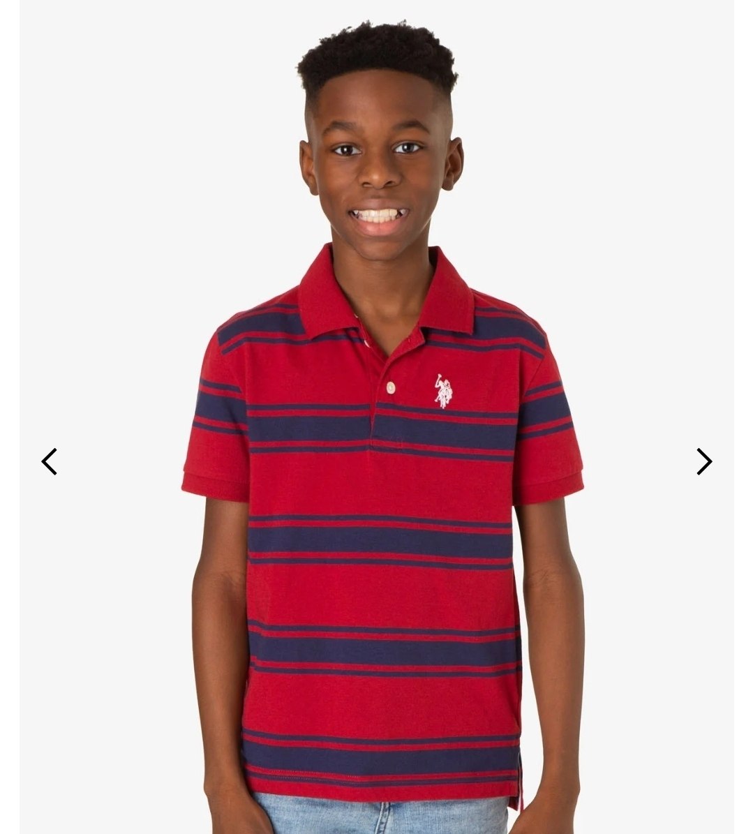 BOYS YARN DYE MULTI STRIPE POLO SHIRT