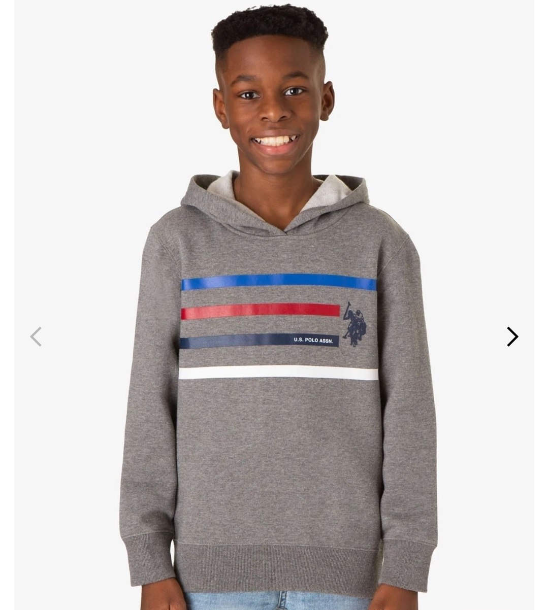 BOYS MULTISTRIPE FLEECE HOODIE