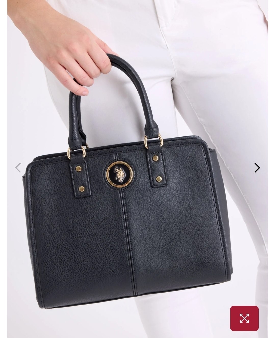 SOLID ENAMEL SATCHEL BAG WITH CROSSBODY STRAP