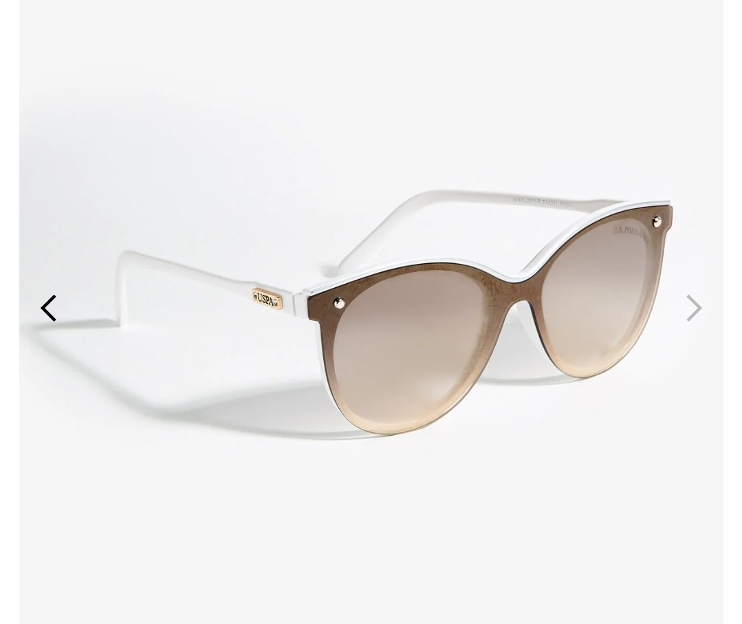 LADIES CAT-EYE SHIELD ENAMEL TOP RIM SUNGLASSES