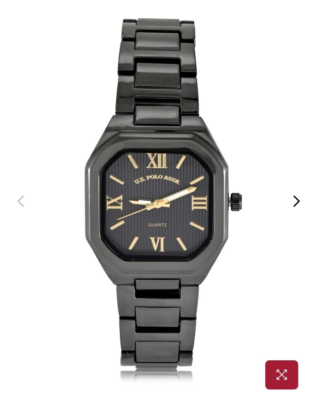 LADIES GUNMETAL LINK ANALOG WATCH