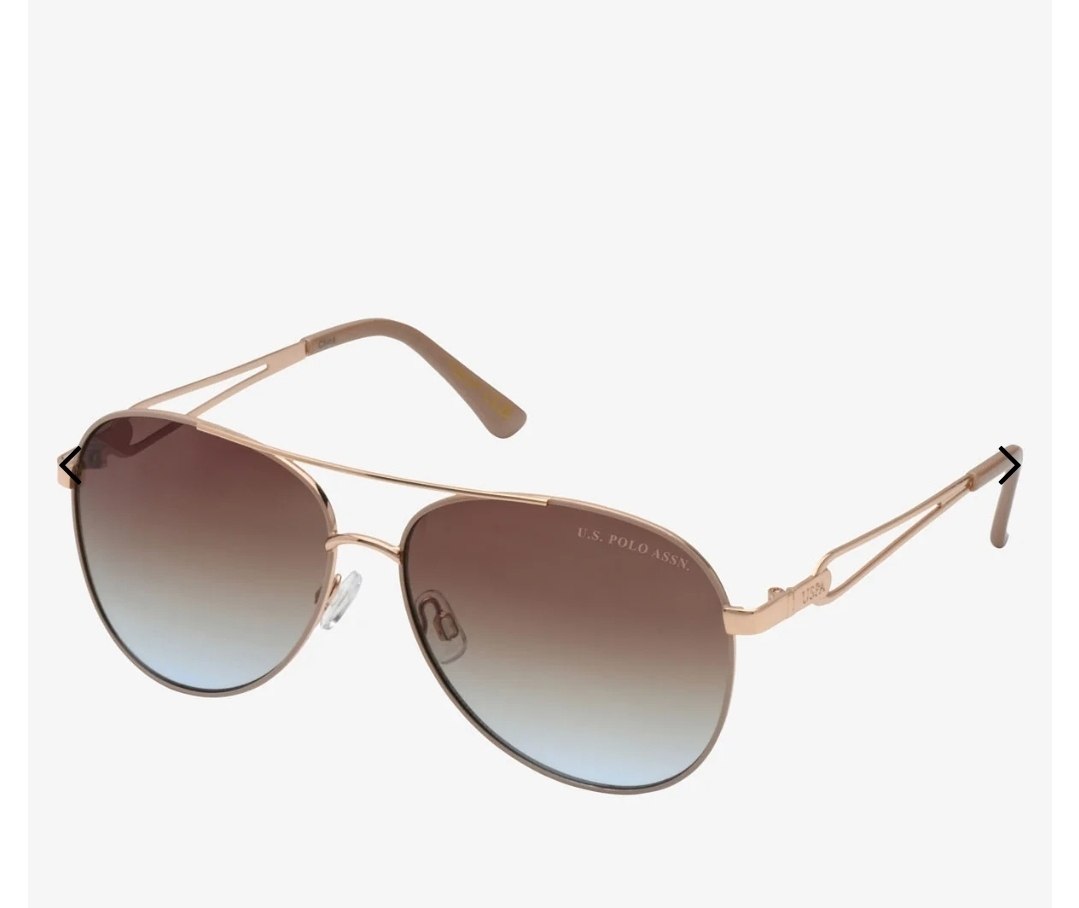 LADIES CLASSIC METAL RIM AVIATOR SUNGLASSES