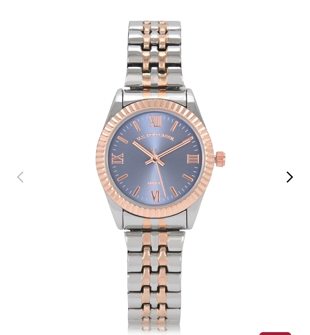 LADIES TWO TONE LINK ANALOG WATCH