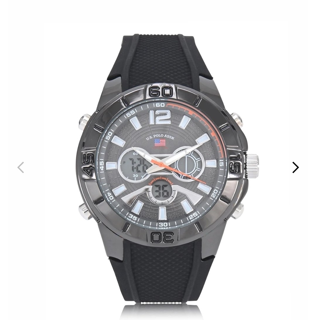 MENS BLACK STRAP ANADIGI WATCH
