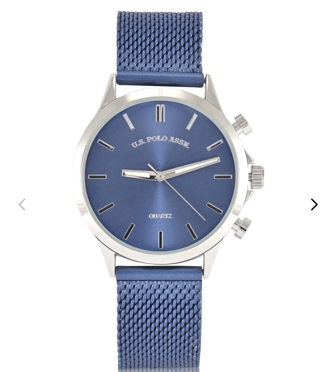 MENS BLUE MESH STRAP WATCH
