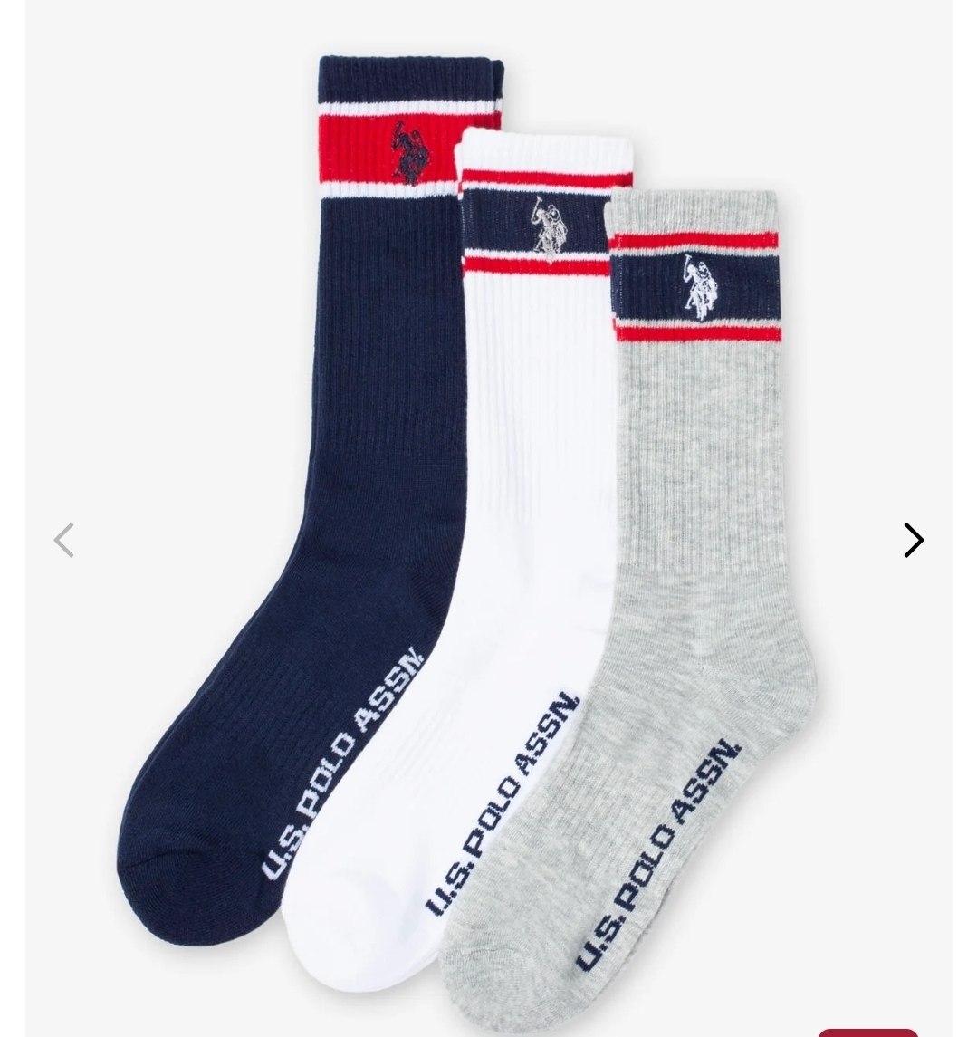 MENS 3PK SIGNATURE STRIPE ASSORTED CREW SOCKS